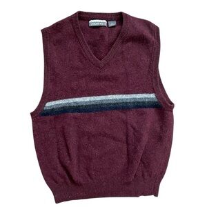 Structure Urban Wear Vest V-Neck 100% LAMBSWOOL Mens Medium 90s grunge old money